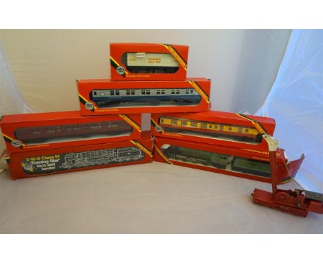 A quantity of '00' gauge railway items including two boxed Hornby Railways locomotives and tenders no. R.855 4-6-2 locomotive