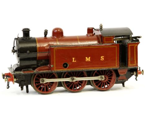 A gauge 1 Marklin clockwork 0-6-0 tank locomotive with variable controlled motion (originally LNER green but now repainted LM