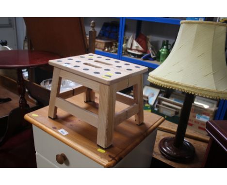 A small folding stool
