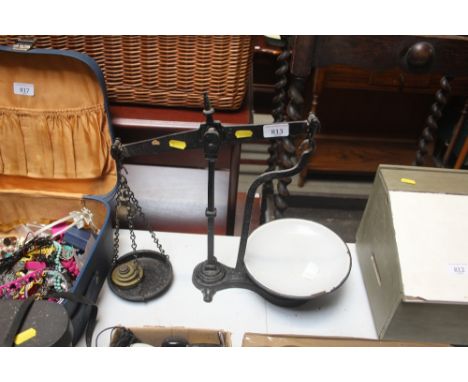 A set of balance scales 