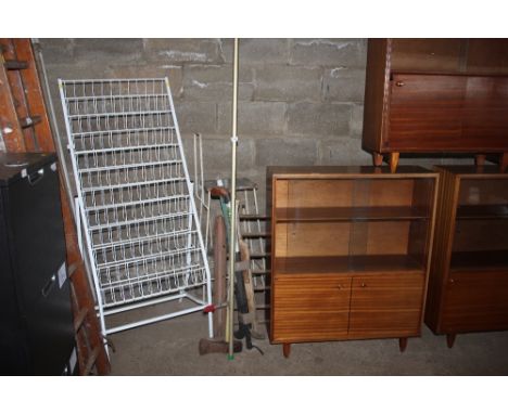 A quantity of long handled gardening tools etc.