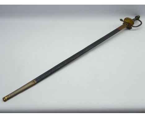 19th Century German officers sword, the blade marked 'Weyersberg Kirschbaum, Solingen' with wire wound grip and folding guard