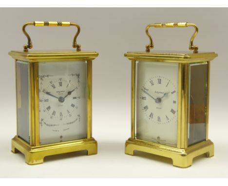 Two brass cased carriage clock, both signed 'Bayard, Paris', H12.5cm Condition Report & Further Details Click here for furthe