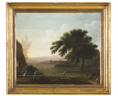 (Anversa, 1642 - Parigi, 1678)PaesaggioOlio su tela, cm 39X46Originario di Anversa, l'artista si trasferì a Parigi nel 1659 d