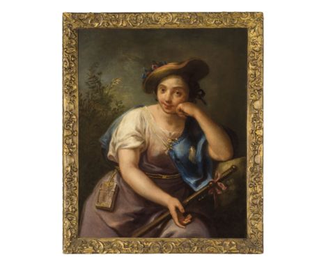 (Venezia, 1699 - 1763)PastorellaOlio su tela, cm 94X76Le fonti storiche concordano nel confermare che Giuseppe Nogari fu alli