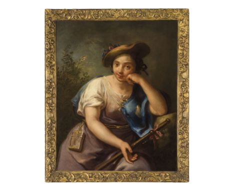 (Venezia, 1699 - 1763)PastorellaOlio su tela, cm 94X76Le fonti storiche concordano nel confermare che Giuseppe Nogari fu alli