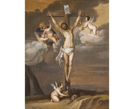 (Bergen op Zoom, 1613 - Anversa, 1654)Cristo con gli angeliOlio su tela, cm 42X33Il dipinto presenta caratteri di stile che e