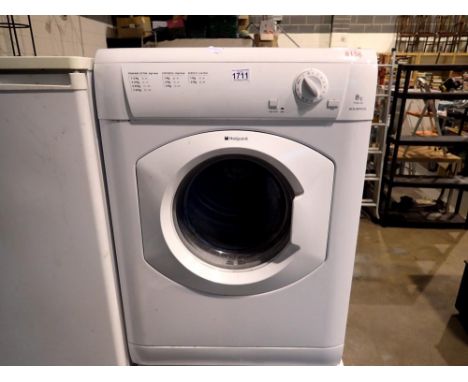 Hotpoint Aquarius tumble dryer, model TVHM80. Not available for in-house P&amp;P 