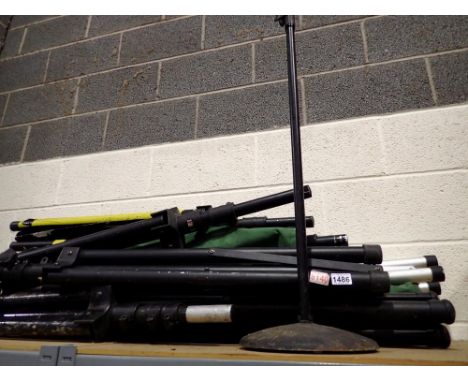 Seven heavy duty speaker tripod stands. Not available for in-house P&amp;P 