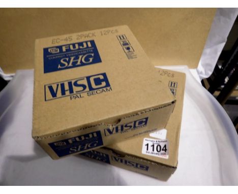 24 new old stock, Fuji SHG EC-45 VHS-C video taped, all sealed. UK P&amp;P Group 1 (£16+VAT for the first lot and £2+VAT for 