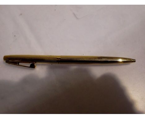 Sheaffer gold plated ball point pen. UK P&amp;P Group 1 (£16+VAT for the first lot and £2+VAT for subsequent lots) 