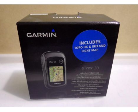 Garmin Etrex 30 personal navigator, boxed with manuals. UK P&amp;P Group 1 (£16+VAT for the first lot and £2+VAT for subseque