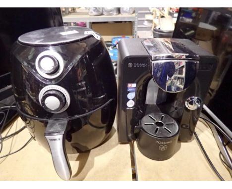 Tower air fryer and a Tassimo coffee machine. All electrical items in this lot have been PAT tested for safety and have passe