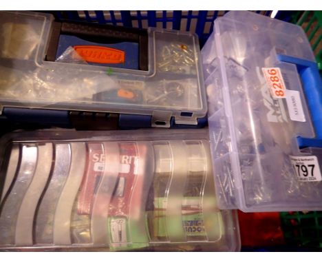 Toolbox with contents and mixed fixtures and fittings. Not available for in-house P&amp;P 