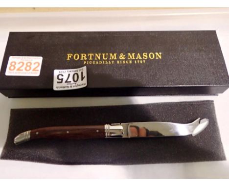 Boxed Fortnum &amp; Mason cheese knife, good clean condition, appears unused, still has seal over the blade, UK P&amp;P Group