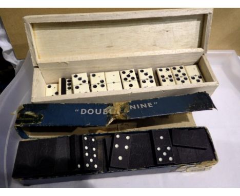 Two sets of vintage dominoes. UK P&amp;P Group 2 (£20+VAT for the first lot and £4+VAT for subsequent lots) 