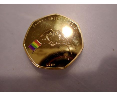 Commemorative 50p coin, LGBT Pride. UK P&amp;P Group 0 (£6+VAT for the first lot and £1+VAT for subsequent lots) 