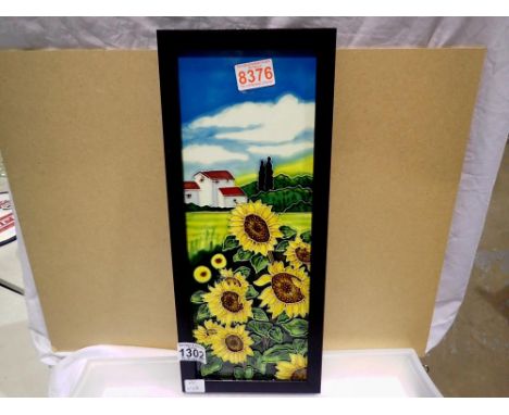 Ceramic sunflower wall plaque. Not available for in-house P&amp;P 
