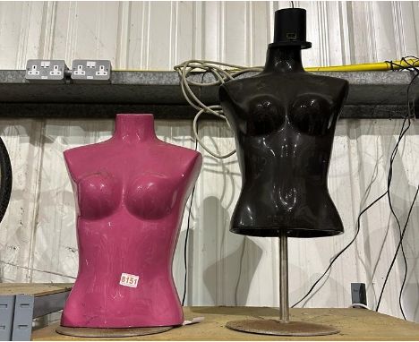 Two female mannequin torso's. Not available for in-house P&amp;P 