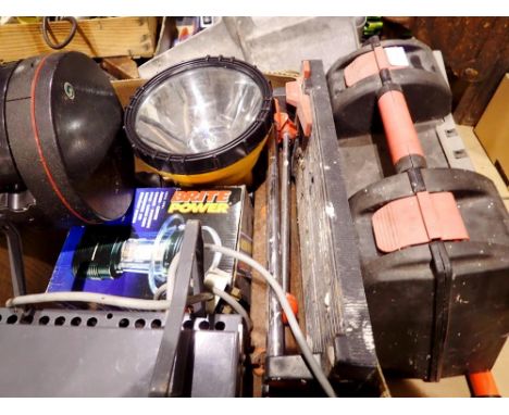Toolbox with contents and further tools. All electrical items in this lot have been PAT tested for safety and have passed. Th