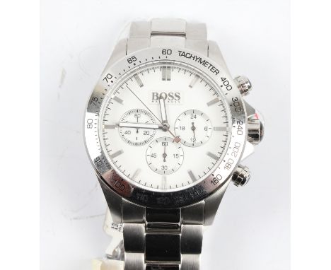 HUGO BOSS. Boss chronograph gents wrist watch. 1512962. RRP £350. BOOK A VIEWING TIME SLOT ON OUR WEBSITE FOR THIS LOT. IMPOR