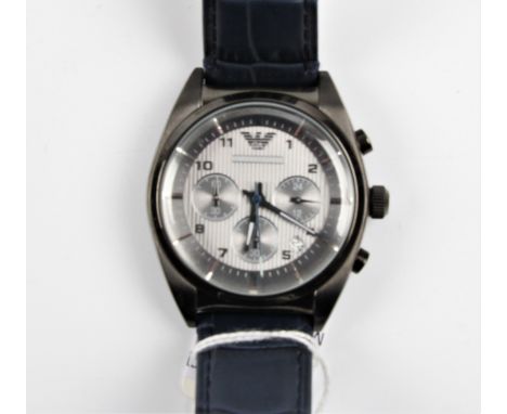 EMPORIO ARMANI. Emporio Armani chronograph gents wrist watch. AR1650. RRP £379. (Boxed) BOOK A VIEWING TIME SLOT ON OUR WEBSI