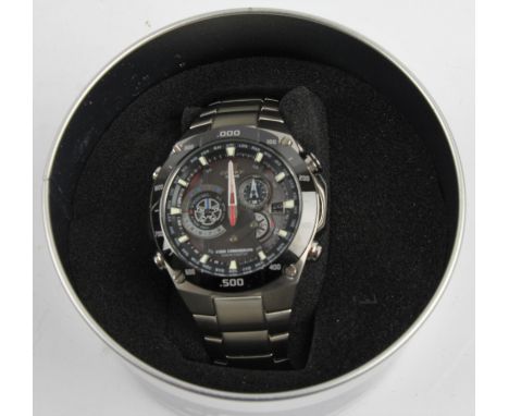 CASIO. Casio Edifice gents wrist watch. (Boxed) BOOK A VIEWING TIME SLOT ON OUR WEBSITE FOR THIS LOT. IMPORTANT: Online biddi