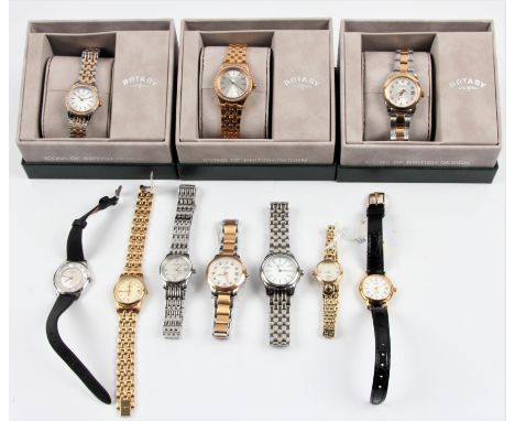 ROTARY. Ten Rotary wrist watches. (Part-Boxed) BOOK A VIEWING TIME SLOT ON OUR WEBSITE FOR THIS LOT. IMPORTANT: Online biddin
