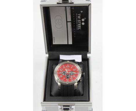 TW STEEL. TW Steel gents chronograph wrist watch, with box. TW125. RRP £525. (Boxed) BOOK A VIEWING TIME SLOT ON OUR WEBSITE 