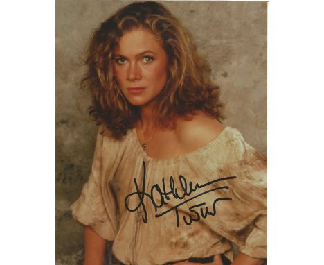 Kathleen Turner signed 10x8 colour photo. American actress. Known for her distinctive gritty voice, Turner has won two Golden