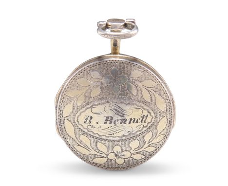 A GEORGE III SILVER-GILT VINAIGRETTE,&nbsp;by William Lea &amp; Co,&nbsp;Birmingham&nbsp;1814, circular, of pocket watch form