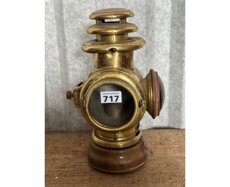 A Dietz USA Edwardian acetylene lamp. 