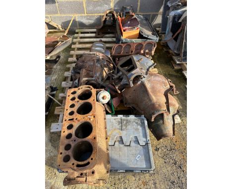 Two pallets of various Ford Model T engine and transmission parts. 
