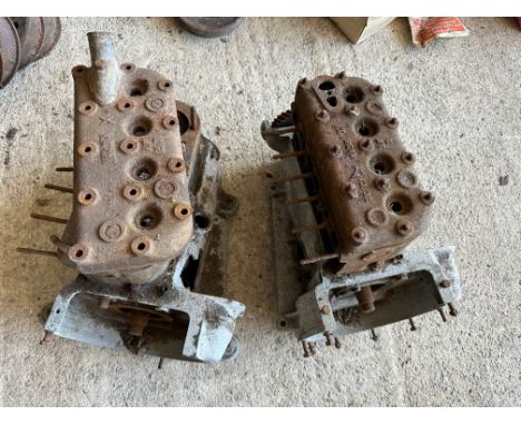 Two Austin 7 engine blocks. 