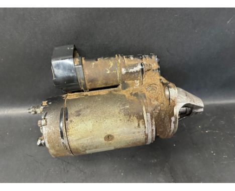 A Massey Ferguson tractor starter motor. 