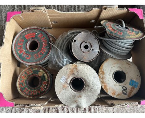 A selection of armoured cable on reels to suit vintage cars.