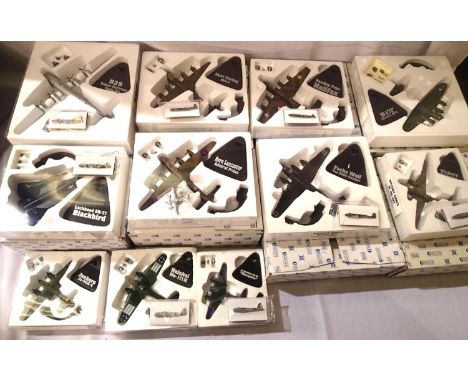 Eleven Atlas Editions Bomber Aircraft; Mosquito, Blackbird, B17, Lancaster etc, all new in boxes. P&amp;P Group 3 (£25+VAT fo