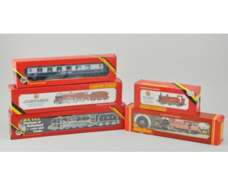 Toys:  Hornby '00' gauge, LMS class 3F jinty 16440, 'Golden Arrow' Pullman coach R.230, the LMS Patriot Class 5XP, The Duke o