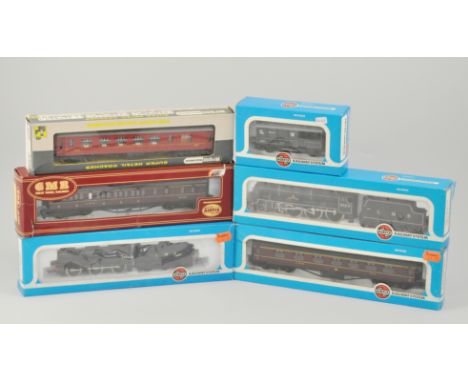 Toys:  Airfix railway system '00' scale, ?? 20-ton Break Van, GMR for F Fowler LMS Livery, a Royal Scots Fusilier, LMS livery