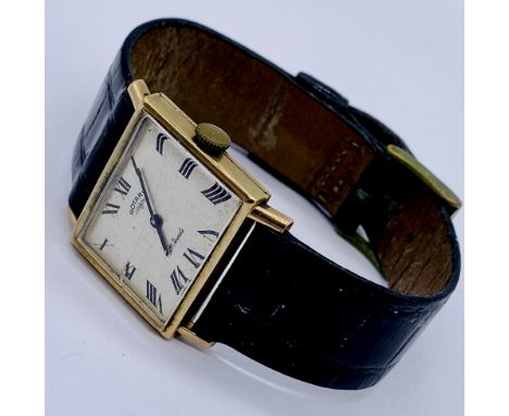 A vintage gentleman's 9ct gold Rotary wristwatch