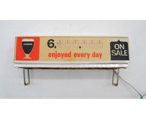 A vintage Guiness advertising light up pub sign