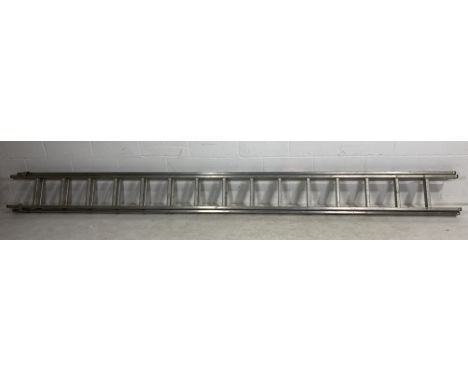 A large aluminium two piece ladder