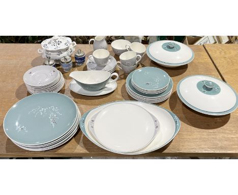 A collection of mainly Royal Doulton China including a Spindrift pattern part dinner service, Royal Worcester egg coddlers et
