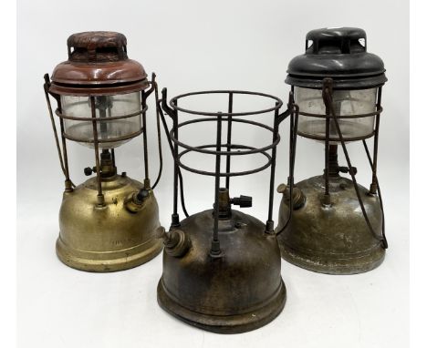 Three vintage Tilley lamps