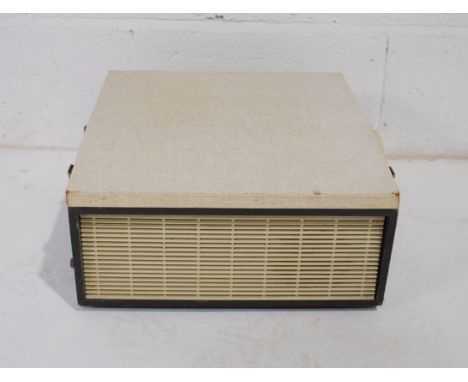 A vintage BSR portable record player