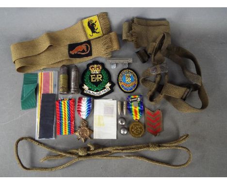 Lot to include a WWI 1914 - 1915 Star named to 4727 PTE E. R. HUDSON. L'POOL.R., a Victory Medal (no naming), ribbons and mil