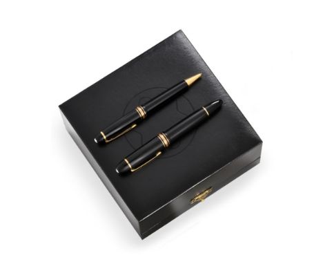 A Montblanc Meisterstück No. 149 Fountain-Pen, Numbered GK1011726, the black resin body with gilt mounts, the nib engraved wi