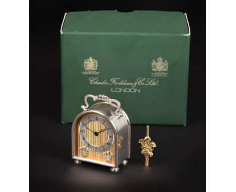 A Small Silver Limited Edition Carriage Timepiece To Commemorate The Wedding of H.R.H Prince Charles and Lady Diana Spencer, 