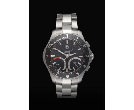 A Stainless Steel Chronograph Wristwatch, signed Tag Heuer, model: Aquaracer Calibre S Regatta, 300 Meters, ref: CAF7111, cir