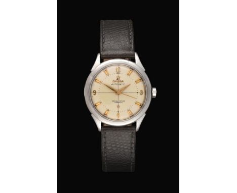A Stainless Steel Automatic Centre Seconds Wristwatch, signed Omega, Officially Certified Chronometer, ref: 2852-6, circa 195